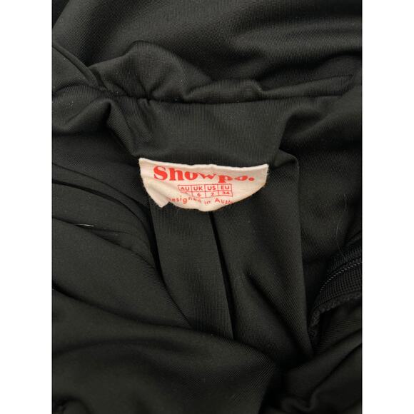 Showpo This Is Real Dress In Black Size 2 Bodycon Mini Length Deep V-Neck Sexy - Picture 16 of 16